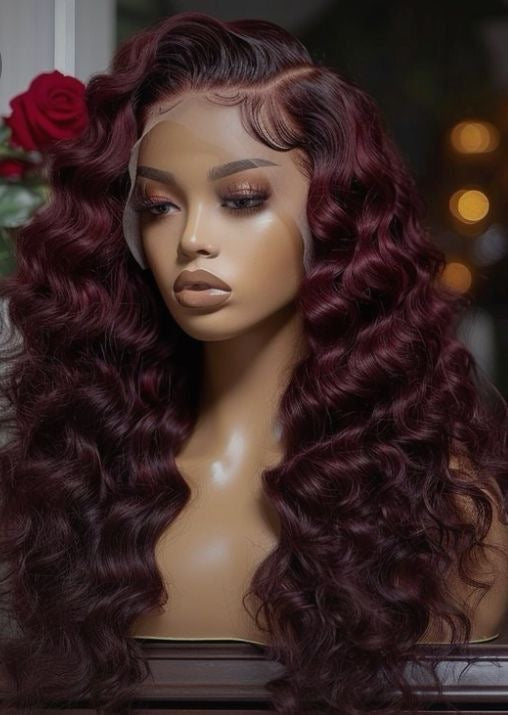 Ruby Noir – Bold Burgundy Curl