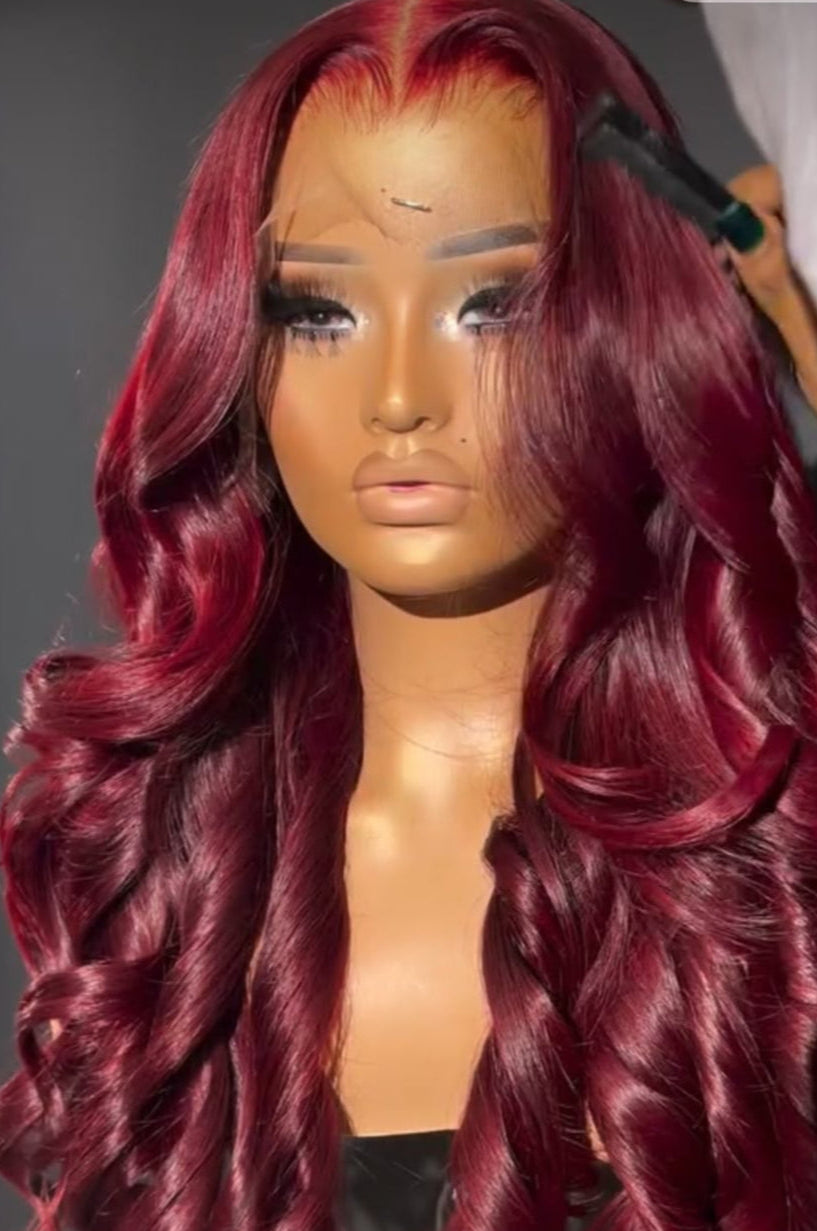 Garnet Monroe – Burgundy Bombshell Wig